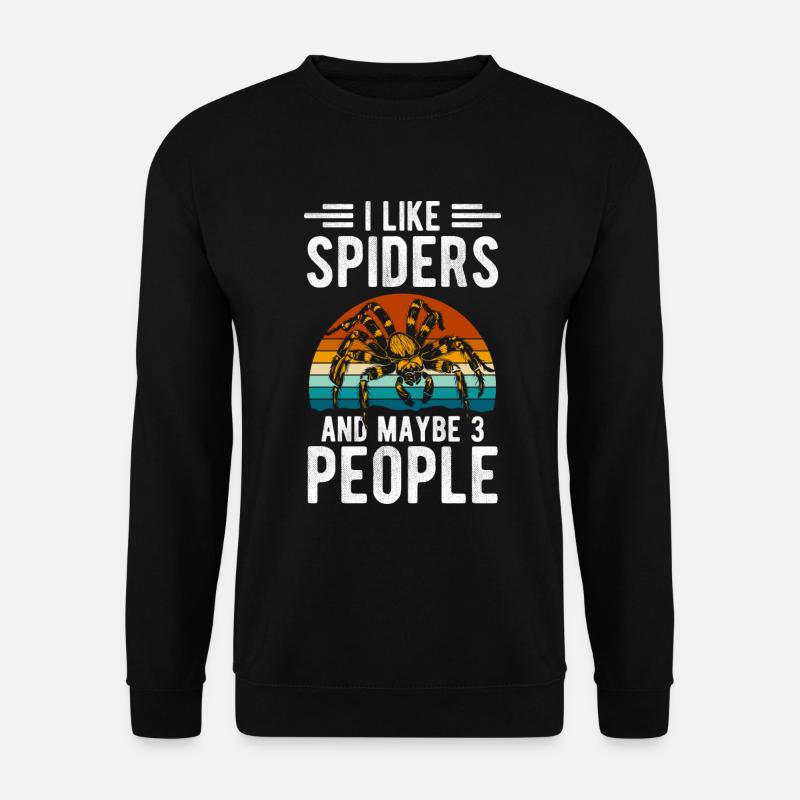 Spinne Krabbeln Tarantel Biss - Unisex Pullover - Schwarz