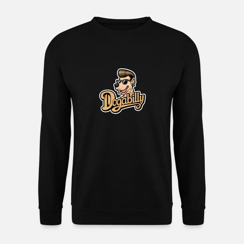 Hund mit Sonnenbrille - Unisex Pullover - Schwarz
