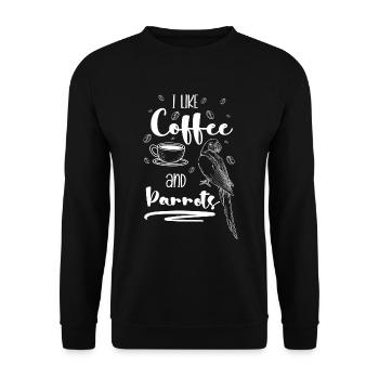 Bird, Animal, Flying, Tropical - Unisex Sweatshirt - black - Front - Alina (178cm) & Michal (187cm)