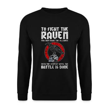 Crow Odin Witchcraft Clever - Unisex Sweatshirt - black - Front - Alina (178cm) & Michal (187cm)