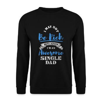 Alleinerziehend Verantwortung Sarkasmus - Unisex Pullover - Schwarz - Vorne - Alina (178cm) & Michal (187cm)
