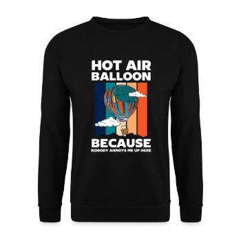 Hot Air Balloon Enterprise Flame Adventure - Unisex Sweatshirt - black - Front - Alina (178cm) & Michal (187cm)