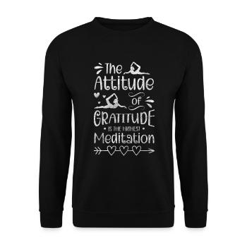 Meditate Relaxation Namaste Tao - Unisex Sweatshirt - black - Front - Alina (178cm) & Michal (187cm)