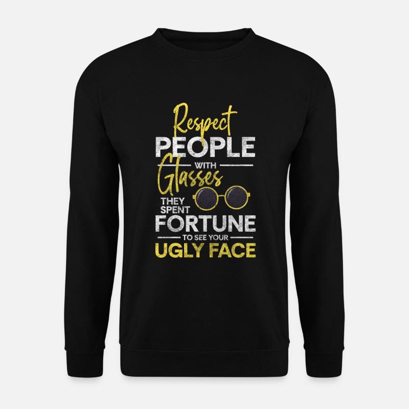 Lunettes Bijoux Mode Dioptrie - Sweat-shirt Unisexe - noir