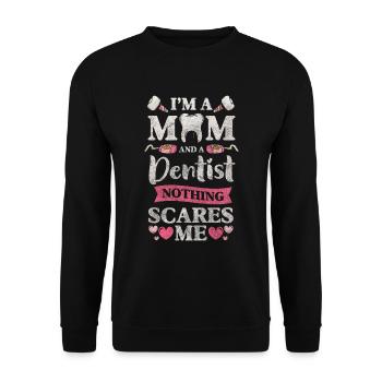 Teeth Dental Practice Specialist Important - Unisex Sweatshirt - black - Front - Alina (178cm) & Michal (187cm)