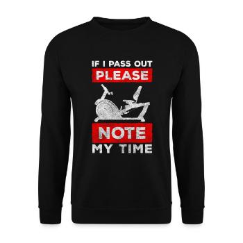 Rowing Machine Trainer Strengthening Sculling - Unisex Sweatshirt - black - Front - Alina (178cm) & Michal (187cm)