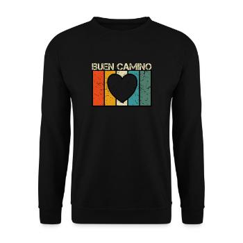 Buen Camino - Unisex Pullover - Schwarz - Vorne - Alina (178cm) & Michal (187cm)