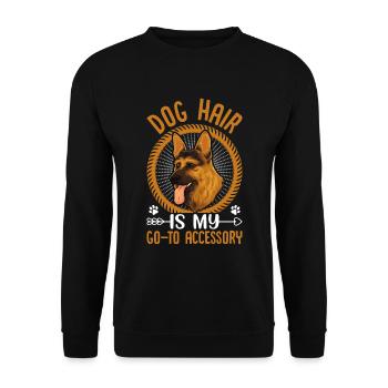 Cocker Spaniel Hundehaar Ist Mein Accessoire - Unisex Pullover - Schwarz - Vorne - Alina (178cm) & Michal (187cm)