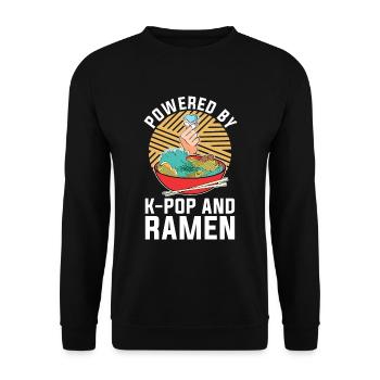 Koreanischer Pop Ramen Nudeln Geschenk K Pop - Unisex Pullover - Schwarz - Vorne - Alina (178cm) & Michal (187cm)