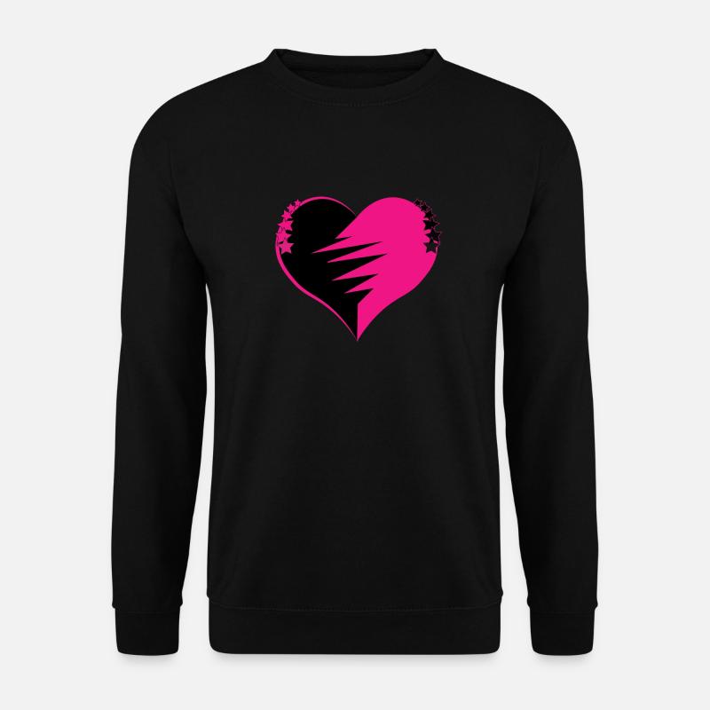 Black Pink Heart - Unisex Pullover - Schwarz