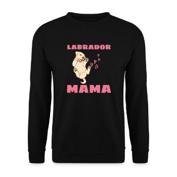 Chiens Labrador Maman Cadeau fête des mères Labrador - Sweat-shirt Unisexe - noir - Devant - Alina (178cm) & Michal (187cm)