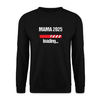 Maman 2025 Cadeau Femmes Dames Mère Enceinte - Sweat-shirt Unisexe - noir - Devant - Alina (178cm) & Michal (187cm)