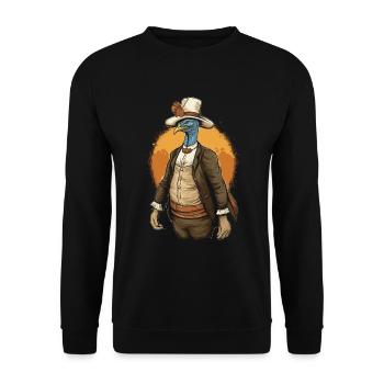Thanksgiving American Pilgrim Turkey - Unisex Sweatshirt - black - Front - Alina (178cm) & Michal (187cm)