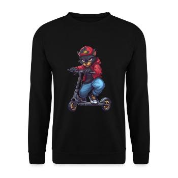 Panther Roller - Unisex Pullover - Schwarz - Vorne - Alina (178cm) & Michal (187cm)