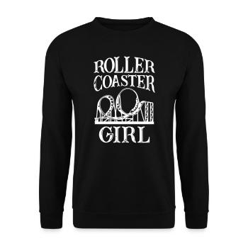 Roller Coaster Girl - Unisex Pullover - Schwarz - Vorne - Alina (178cm) & Michal (187cm)