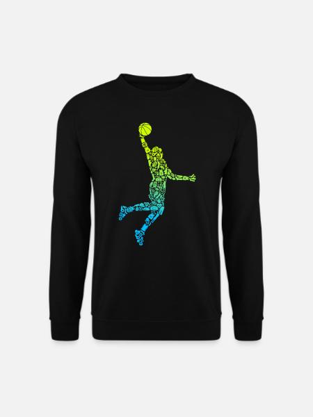 Basketballer Symbole Dunking Jungen Basketball - Unisex Pullover - Schwarz