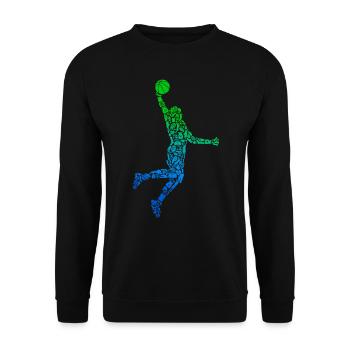Joueur de basket-ball Basket-ball Basket-ball garçons - Sweat-shirt Unisexe - noir - Devant - Alina (178cm) & Michal (187cm)