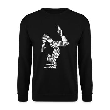 Gymnastique Gymnastique Équilibre sur les mains Empreinte digitale Fille - Sweat-shirt Unisexe - noir - Devant - Alina (178cm) & Michal (187cm)