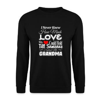 GRANDMA Amour T-shirt - Sweat-shirt Unisexe - noir - Devant - Alina (178cm) & Michal (187cm)