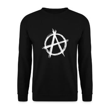 Anarchie blanche icône - Sweat-shirt Unisexe - noir - Devant - Alina (178cm) & Michal (187cm)