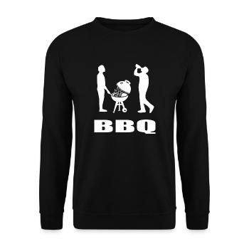 BBQ - Unisex Pullover - Schwarz - Vorne - Alina (178cm) & Michal (187cm)