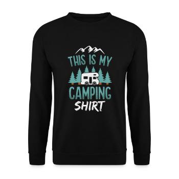 Camping RV Camping-car Caravane Camping-car - Sweat-shirt Unisexe - noir - Devant - Alina (178cm) & Michal (187cm)