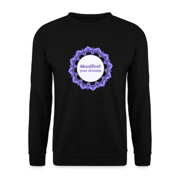 Manifest Your Dreams - Unisex Sweatshirt - black - Front - Alina (178cm) & Michal (187cm)