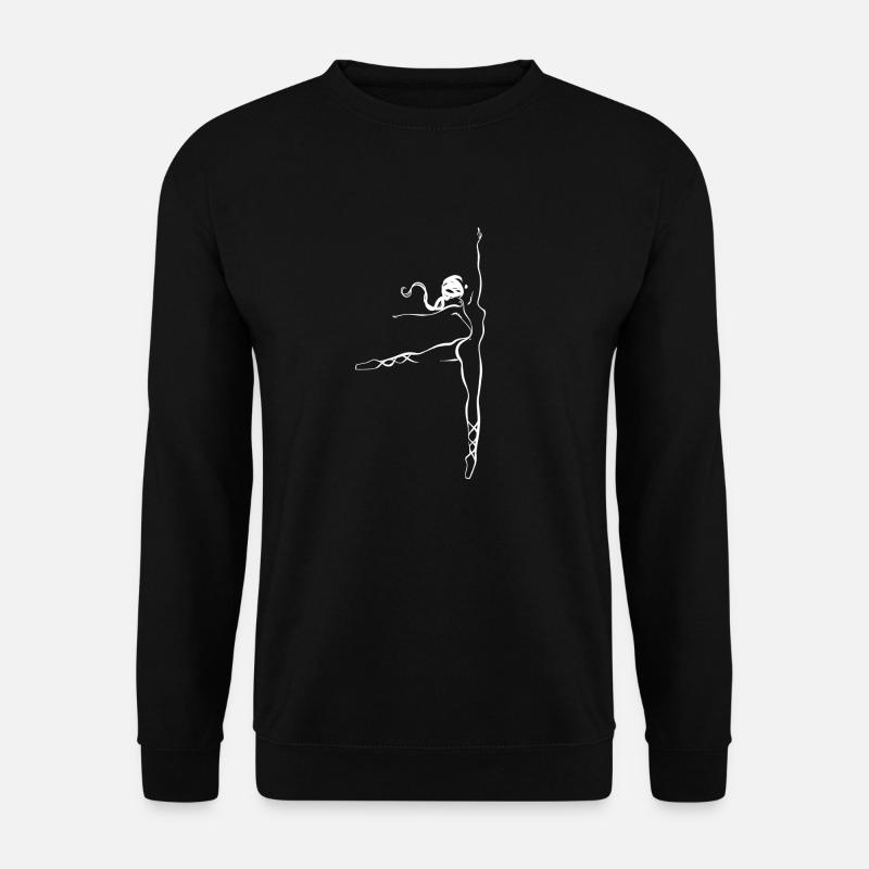 Ballett Ballerina Tanzen Hobby Tänzerin Line Art - Unisex Pullover - Schwarz