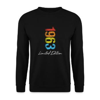 Birthday 1963 Limited Edition Gift Used Cool - Unisex Sweatshirt - black - Front - Alina (178cm) & Michal (187cm)