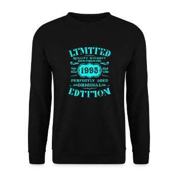 Anniversaire 1995 Édition Limitée Cadeau Occasion Cool - Sweat-shirt Unisexe - noir - Devant - Alina (178cm) & Michal (187cm)