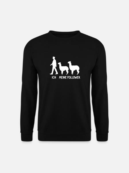 Ich Meine Follower Alpaka Liebhaber Lama Lover - Unisex Pullover - Schwarz