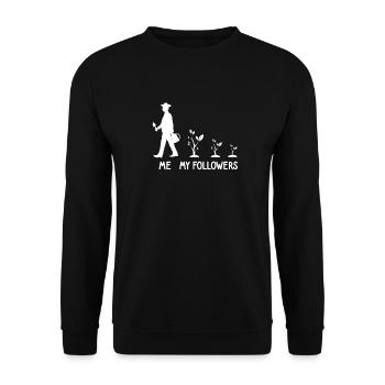 I Mes adeptes Jardin Plantes Jardinier Fleur - Sweat-shirt Unisexe - noir - Devant - Alina (178cm) & Michal (187cm)