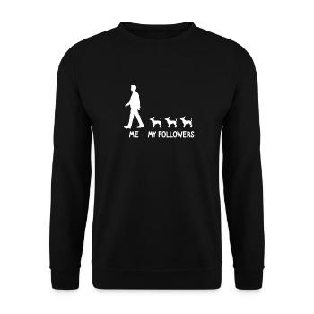 I My Followers Chihuahua Dog Dog Breeder - Unisex Sweatshirt - black - Front - Alina (178cm) & Michal (187cm)