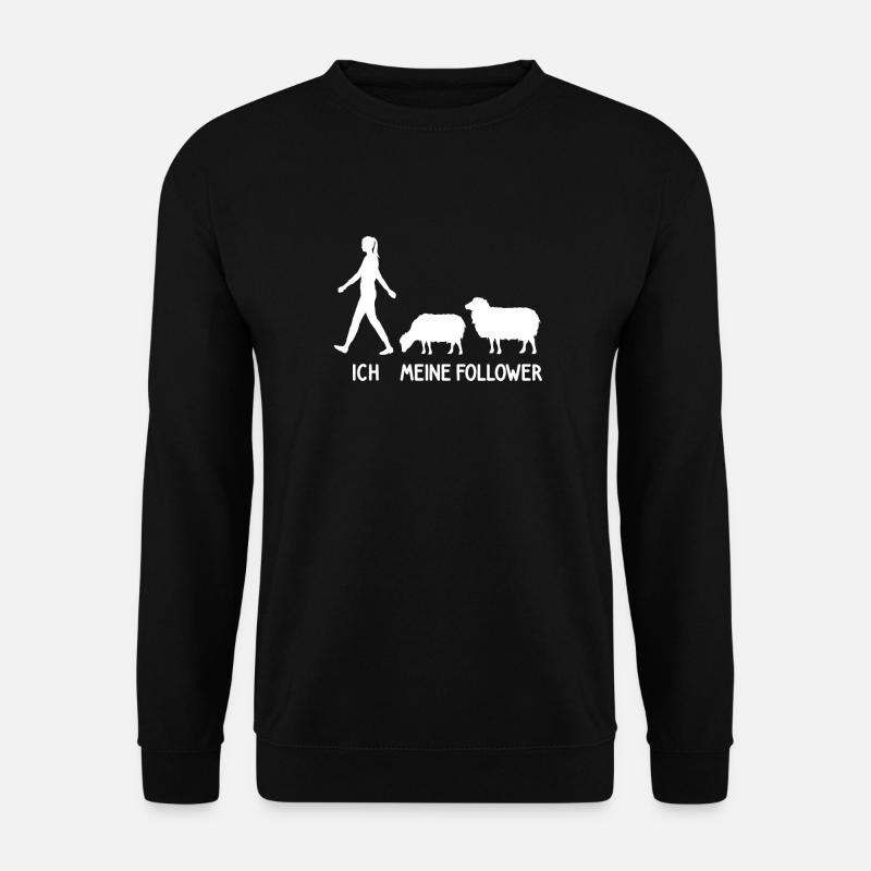 Ich Meine Follower Schaf Hirte Landwirt Bauer - Unisex Pullover - Schwarz
