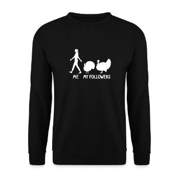 Je veux dire followers Turquie éleveur agriculteur agriculteur - Sweat-shirt Unisexe - noir - Devant - Alina (178cm) & Michal (187cm)