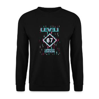 Anniversaire Niveau 67 Gaming Édition Limitée Gamer - Sweat-shirt Unisexe - noir - Devant - Alina (178cm) & Michal (187cm)