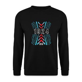 Birthday 1924 Gaming Limited Edition Gamer - Unisex Sweatshirt - black - Front - Alina (178cm) & Michal (187cm)