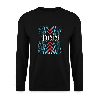 Geburtstag 1933 Gaming Limited Edition Gamer - Unisex Pullover - Schwarz - Vorne - Alina (178cm) & Michal (187cm)