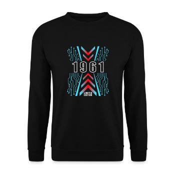 Birthday 1961 Gaming Limited Edition Gamer - Unisex Sweatshirt - black - Front - Alina (178cm) & Michal (187cm)