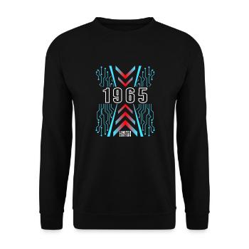 Birthday 1965 Gaming Limited Edition Gamer - Unisex Sweatshirt - black - Front - Alina (178cm) & Michal (187cm)