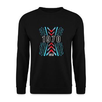 Birthday 1970 Gaming Limited Edition Gamer - Unisex Sweatshirt - black - Front - Alina (178cm) & Michal (187cm)