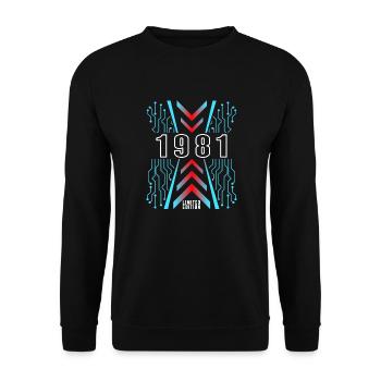 Anniversaire 1981 Gaming Limited Edition Gamer - Sweat-shirt Unisexe - noir - Devant - Alina (178cm) & Michal (187cm)