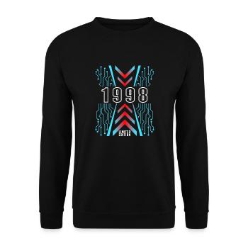 Geburtstag 1998 Gaming Limited Edition Gamer - Unisex Pullover - Schwarz - Vorne - Alina (178cm) & Michal (187cm)