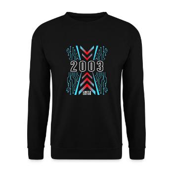 Geburtstag 2003 Gaming Limited Edition Gamer - Unisex Pullover - Schwarz - Vorne - Alina (178cm) & Michal (187cm)