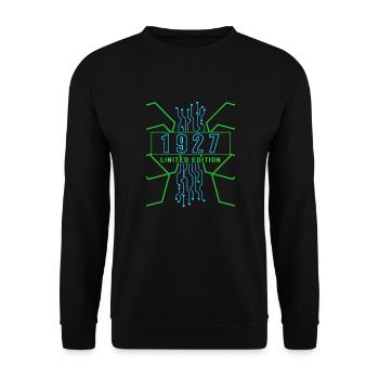 Geburtstag 1927 Gaming Limited Edition Gamer - Unisex Pullover - Schwarz - Vorne - Alina (178cm) & Michal (187cm)