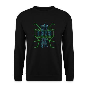 Birthday 1955 Gaming Limited Edition Gamer - Unisex Sweatshirt - black - Front - Alina (178cm) & Michal (187cm)