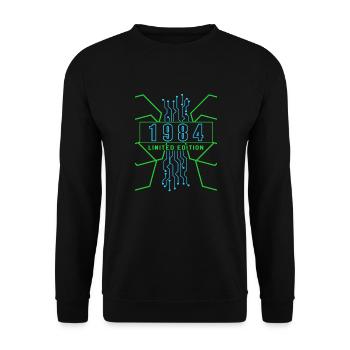 Birthday 1984 Gaming Limited Edition Gamer - Unisex Sweatshirt - black - Front - Alina (178cm) & Michal (187cm)