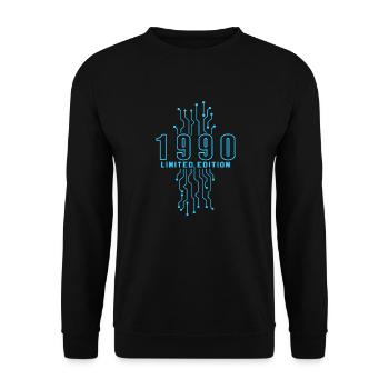 Birthday 1990 Gaming Limited Edition Gamer - Unisex Sweatshirt - black - Front - Alina (178cm) & Michal (187cm)