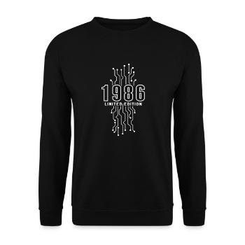 Geburtstag 1986 Gaming Limited Edition Gamer - Unisex Pullover - Schwarz - Vorne - Alina (178cm) & Michal (187cm)