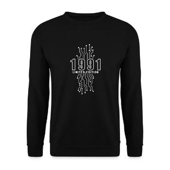 Birthday 1991 Gaming Limited Edition Gamer - Unisex Sweatshirt - black - Front - Alina (178cm) & Michal (187cm)
